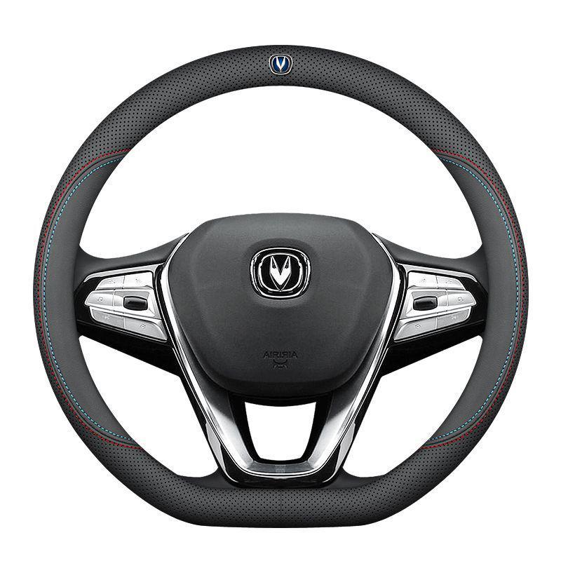 Оригинальная кожаная оплетка руля Changan для CS75 Eado, CS35 PLUS, Raeton CS95, Oshan CS55 и Ruichen - Все сезоны