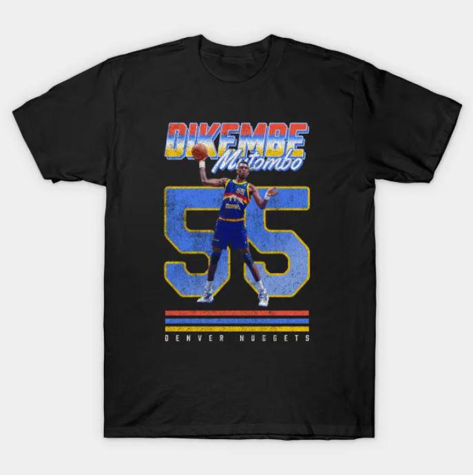 Dikembe Mutombo Black Unisex Heavy Cotton T-Shirt Full Size 8D411