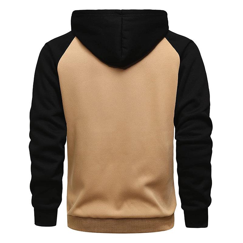 Men's Raglan Sleeve Zipper Hoodies Loose Sportwear Sweatshirts Hoodies Men's Jackets
