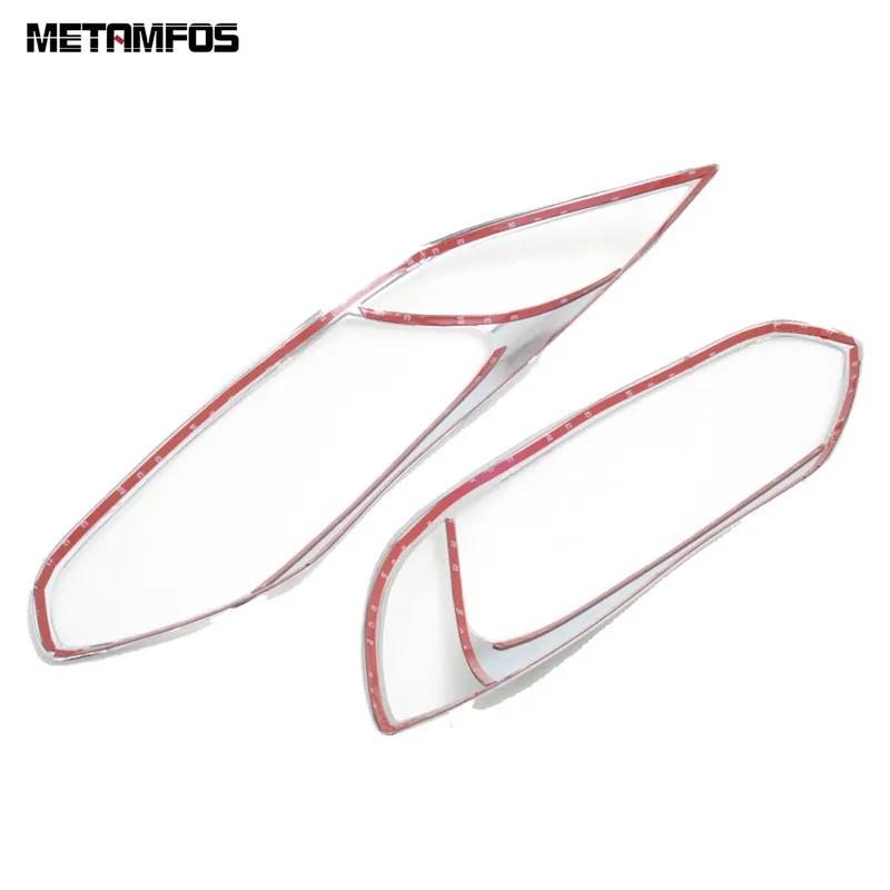 Head Light Lamp Cover Trim For Ford Focus Hatchback 2012 2013 2014 2015 Chrome Headlight Protection Frame Exterior Accessories