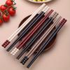 3 Pairs Creative Sugar Bean Alloy Chopsticks Portable Chopsticks Household Chopsticks Tableware