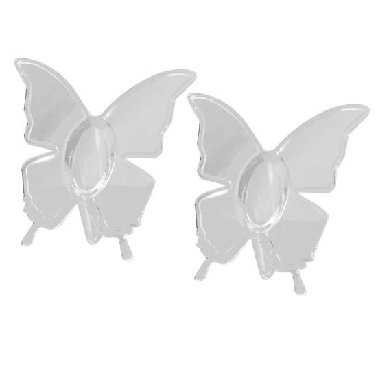 1/2Pcs Butterflies Vase Acrylic Leak-Proof Shatter-Proof Base Design Vase Transparent Bookshelf Flower