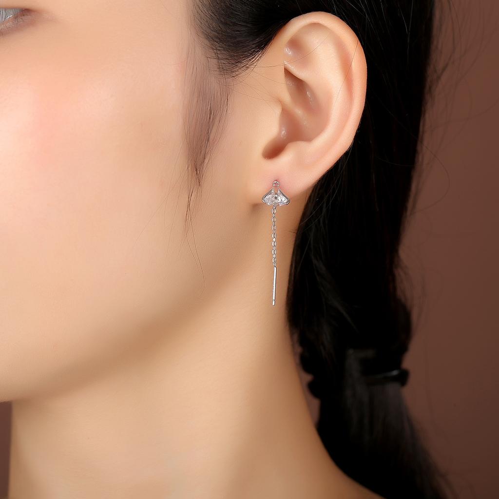 Серьги-осьминог из стерлингового серебра S925 с цирконием, женские легкие роскошные серьги, ювелирные изделия Meilong