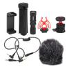 Manbily SLR Camera Микрофон Профессиональная запись видеоинтервью со штативом и зажимом