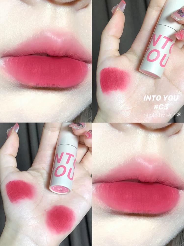 Intoyou Heroine Lip Mud Matte Lip Glaze Em05 Second Generation Sensitive Orange Cute Orchid Low Saturation Lipstick