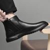Высококачественные мужские высокие универсальные ботинки челси, роскошный бренд, деловые ботинки из натуральной кожи, модные повседневные ботинки на плоской подошве