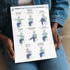 4Pcs 4-Week Chair Exercise Chart for Seniors Full Body Seated Stretching