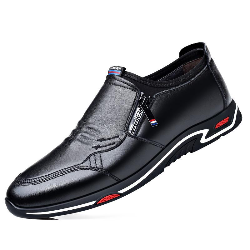 2024 Весна и Осень Новые мужские повседневные кожаные туфли Мужские кожаные дышащие белые перчатки 517