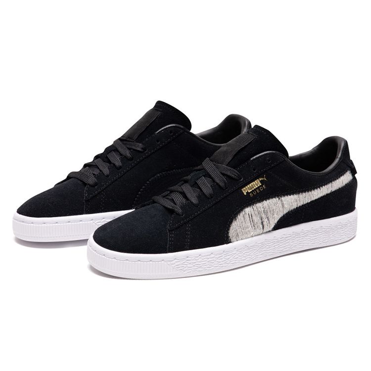 Puma Замшевые рваные джинсовые удобные ретро повседневные низкие кеды унисекс кеды черные 369871-01
