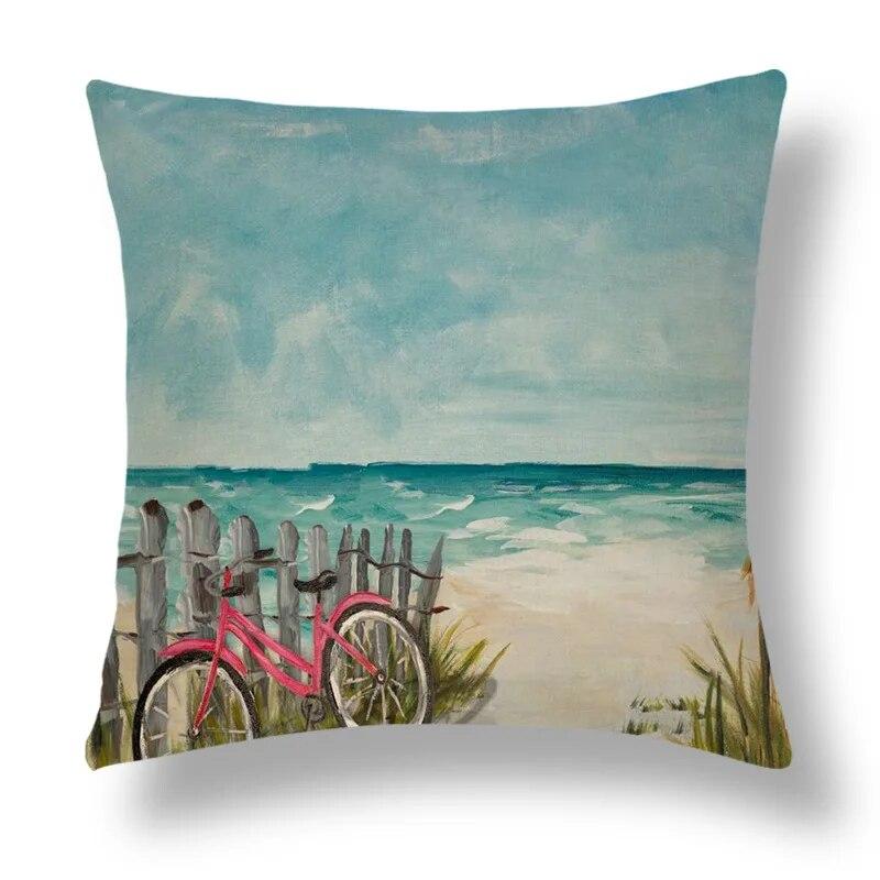 Bedroom Home Decor  Pillowcase Abstract Geometric Cushion Cover Orange Yellow Brown