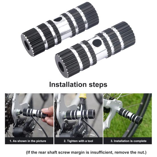 1 пара Нескользящие канавки Высокая несущая способность Высокая твердость Велосипедные задние педали Алюминиевая опора для ног