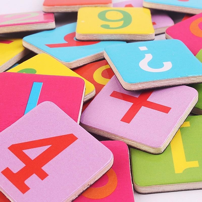 Baby Math Toy!!!Wooden Stick Magnetic Mathematics Puzzle Education Number Toys Calculate Game Learni
