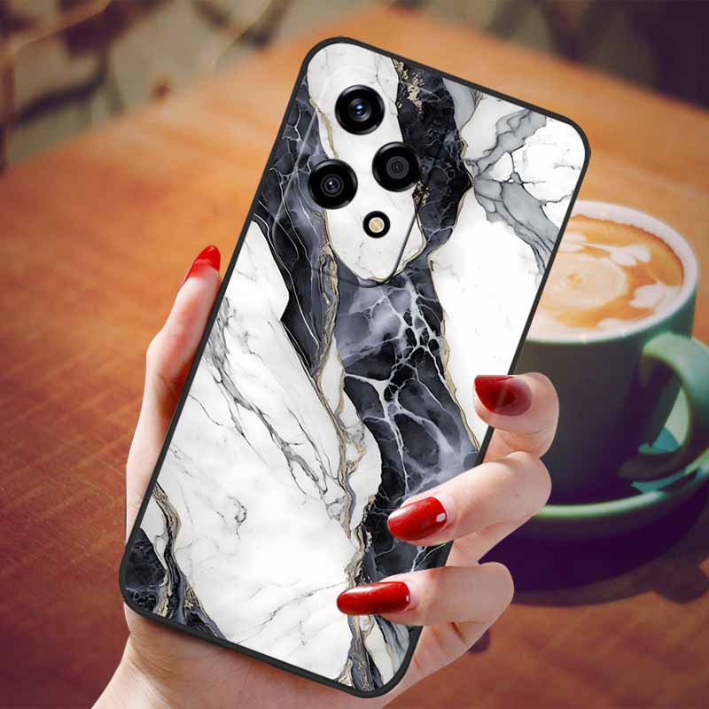 Чехол для Honor 200 Lite Мягкий Силикон Модный Мраморный ТПУ Чехлы для Телефона для Honor200 Lite 200Lite Чехол Capa 6.7'' Ударопрочный Корпус
