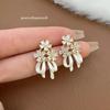 High-End Zircon Flower Bow Earrings - Luxurious, Versatile & Stylish for Women