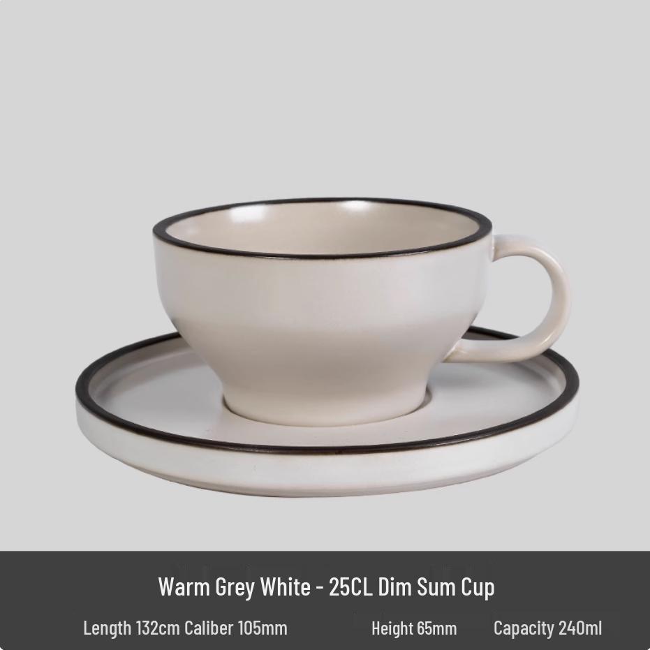 Винтажный французский матовый керамический набор посуды - Элегантные тарелки для дома или ресторана