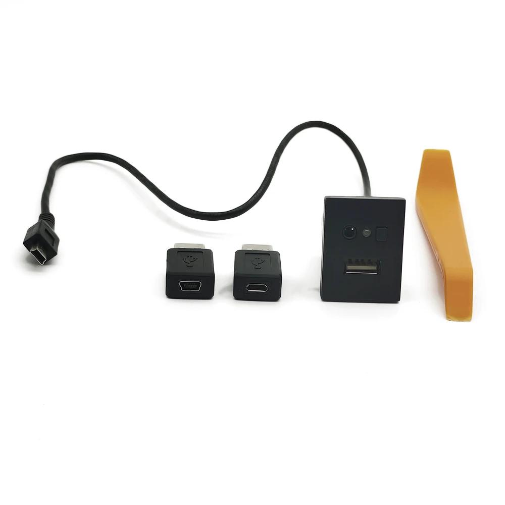 1 шт. автомобильный входной адаптер AUX/USB мини-кабель USB-слот интерфейсный переключатель для Ford Focus 2 mk2 2009 2010 2011 аксессуары