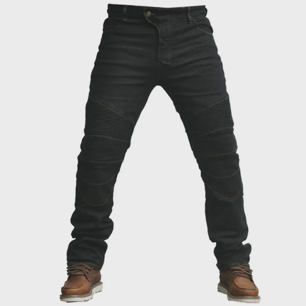Unisex Motorcycle Racing Denim Pants with Protective Gear