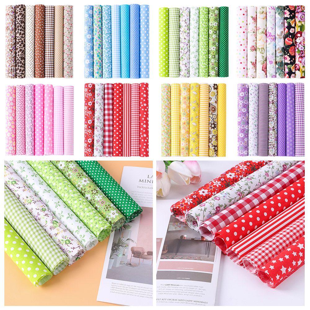 7 шт. Одежда Ручной работы Хлопковая ткань Винтажная ткань Лоскутная ткань Материал Шитье Цветочный принт