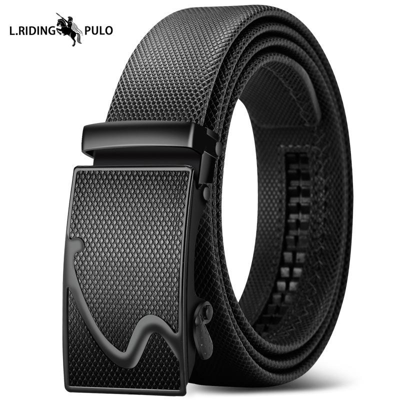 Men's Leather Belt High-end Automatic Buckle Versatile Simple Belt