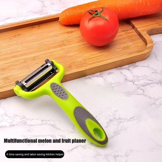 Лезвия из нержавеющей стали 3-в-1 Овощечистка для фруктов с функцией жульена Нескользящая ручка Фрукты Овощи Картофель Морковь Огурцы Овощечистка Кухонный гаджет