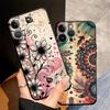 Чехол для телефона Funda для Apple iPhone 17 Pro Max 15 Pro 7 8 XR XS MAX 13 12 14 11 Air 16 Ретро-цветочный узор