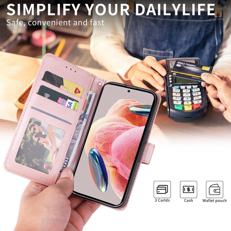 Для Xiaomi Redmi Note 12S 12 Pro 11 11S 10S 9 8 Pro 7 12C 10C Кошелек слот для карт подставка магнитный флип кожаный чехол