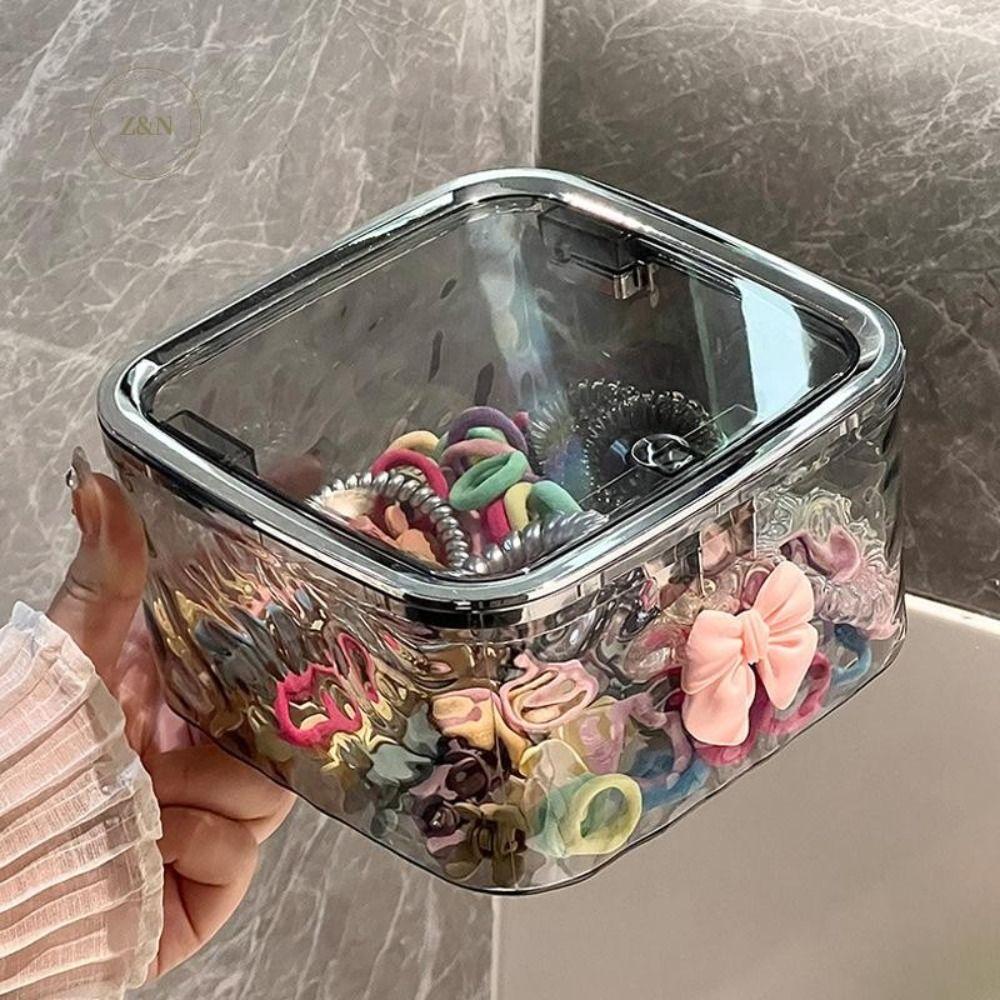Push-type Jewelry Box Large Capacity Desktop Trash Can for Headband Bows Cotton Swab Organization