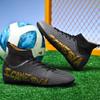 Футбольные бутсы 31-48 Мужские высокие футбольные бутсы Резиновые молодежные кроссовки с короткими ногтями Футбольная тренировочная обувь Арт-макияж Газон Детские футбольные бутсы