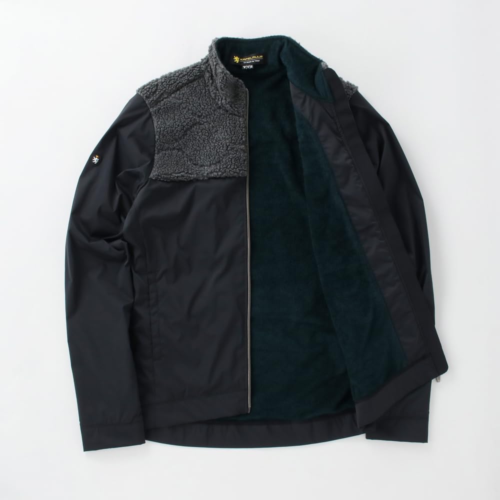 Kapelmuur Windproof Combination Quilted Black Jacket, Boa,