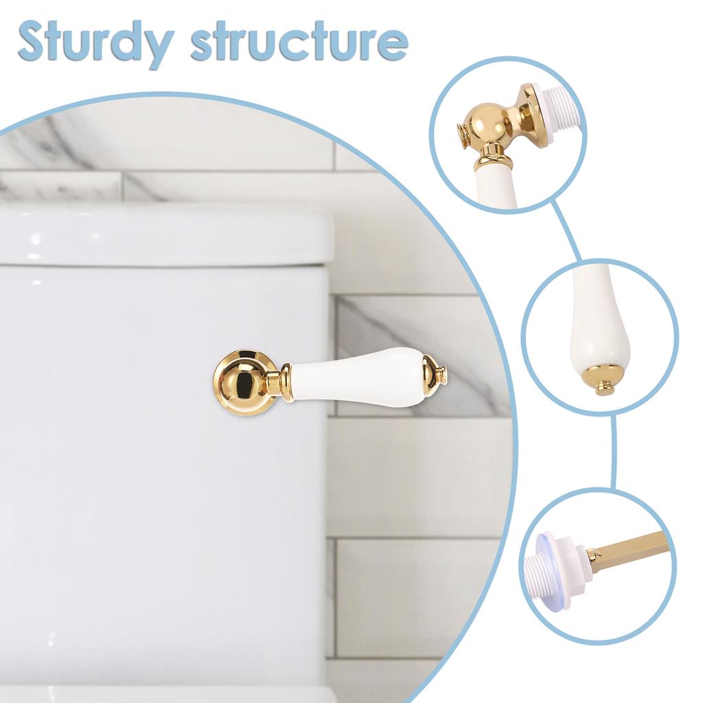 Замена ручки слива унитаза Золотая Викторианская Белая Ручка рычага сливного бачка унитаза Замена рычага слива бачка унитаза