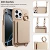 Для серии iPhone 16 15 Pro Max 14 13 12 Чехол-кошелек на ремешке из ПУ-кожи с магнитной беспроводной зарядкой MagSafe, противоударный