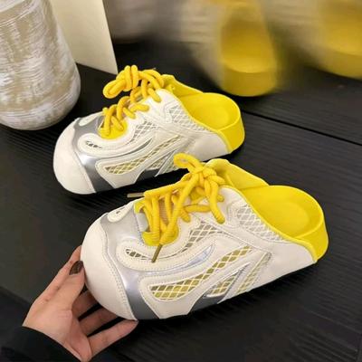 Модные балетки Женские тапочки На шнуровке Платформа Мюли Обувь Слингбэки Женские сандалии Лето 2025 Дизайнерские шлепанцы Уютные Zapatos Mujer