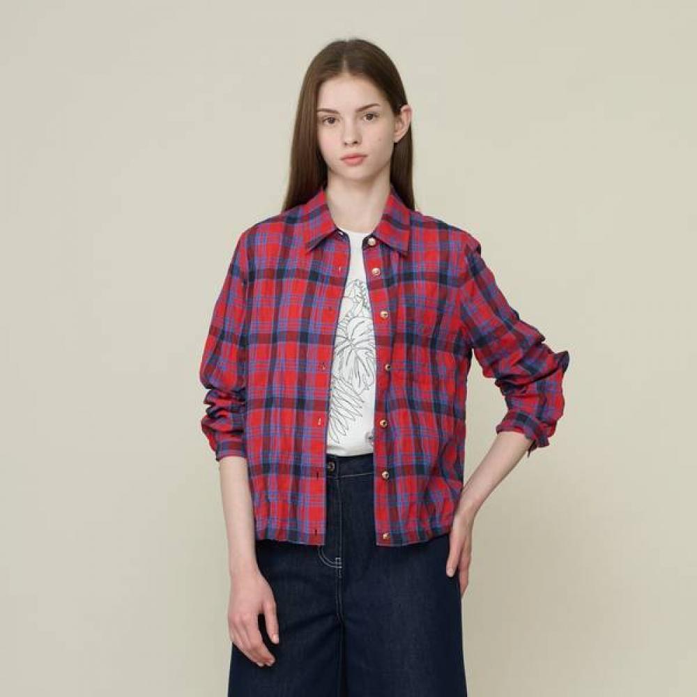 Bcbg One Pocket Check String Shirt B6m5b450