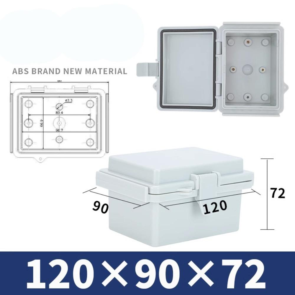 IP67 Electrical Junction Box Waterproof White Outdoor Sealed Switch Power Case Plastic Enclosure With Hasp Distribution Boxes