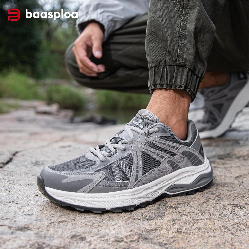 BAASPLOA Мужские кроссовки для бега, сетчатые, дышащие, мужские кроссовки для бега на открытом воздухе, нескользящие, ретро, мужские модные кроссовки для бега на открытом воздухе