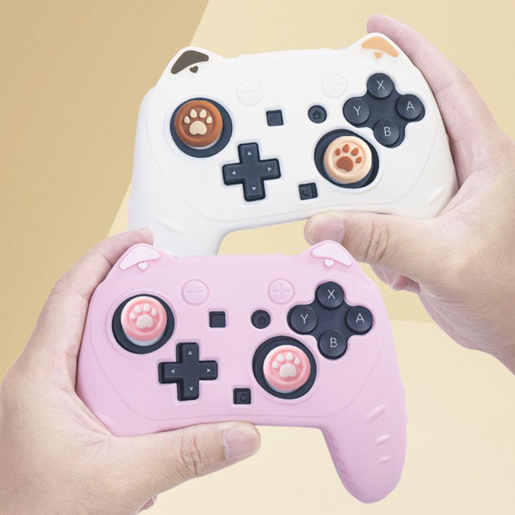 Cat Paw Silicone Soft Shell Gamepad Sticker Skin For Switch 2 Pro/NS2 Pro Game Controller Case Thumb Stick Grip Cap Cover
