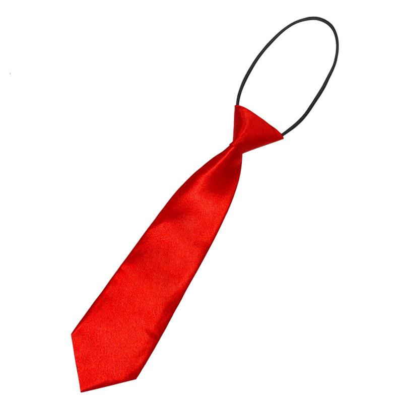 Детский однотонный маленький галстук для мальчиков и девочек, простой, короткий, эластичный, для малышей, детей, учеников начальной школы
