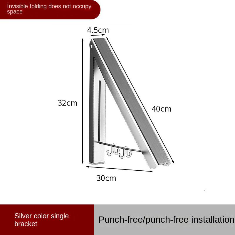 Настенная складная сушилка для одежды, уличный балкон, невидимые вешалки, космическая алюминиевая вешалка для одежды, аксессуары для дома и ванной комнаты