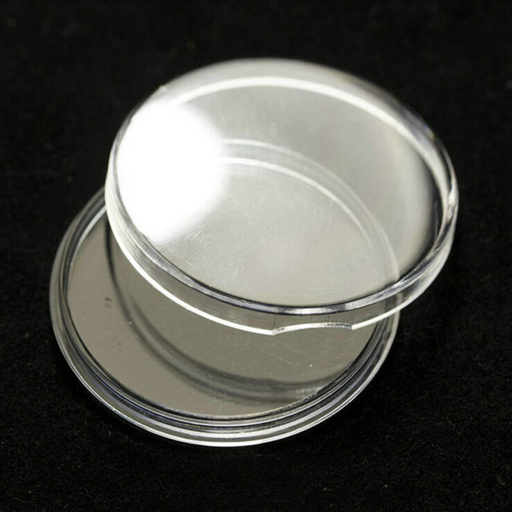 10Pcs 40Mm Transparent Round Box Coin Storage Capsule Holder Round Plastic