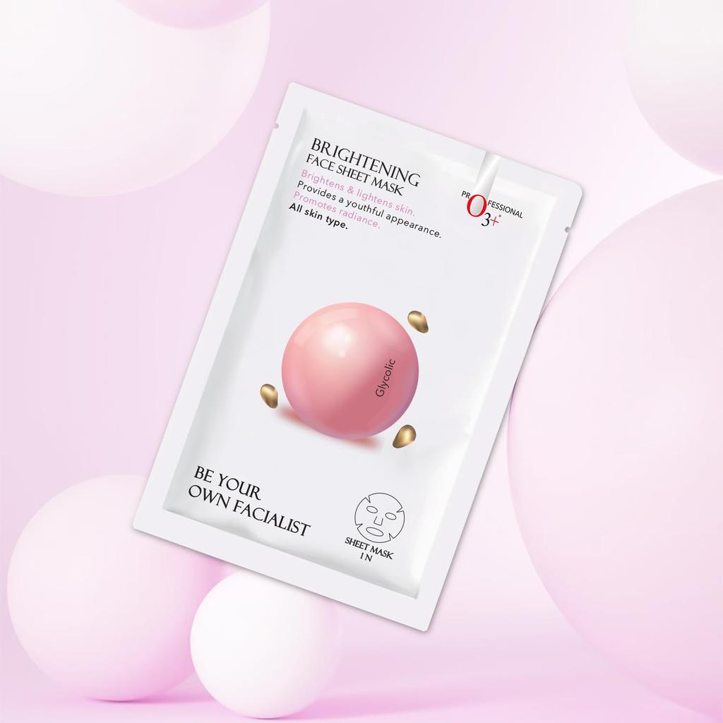 O3+ Facialist Осветляющая тканевая маска для лица 30 г Упаковка из 1 шт. для сияющего тона кожи и мгновенного сияния