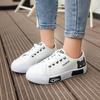Size 34 40 Women Cartoon Cat Casual Shoes Comfortable Flat Vulcanize Shoes Lace-up Women's Sneakers Zapatos Para Mujer