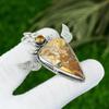Sterling Silver Pear Brecciated Mookaite Gemstone Citrine Mother Boho Pendant