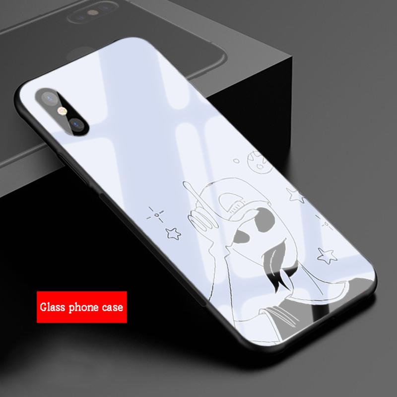 Чехол для телефона из закаленного стекла с рисунком инопланетянина для iphone 12 11 Pro Max 5 6 7 8 PLUS X XS XR XSMax Shell 12Pro