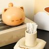 Portable Ceramic Dental Swab Tube Cat Shape Floss Stick Organizer Dental Floss Jar  Desktop Decor