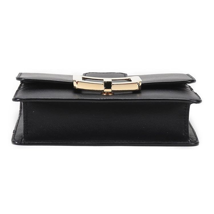 Bally Однотонный Винтажный Квадратная Пряжка Клапан Кожаный Конверт Клатч Наплечный Crossbody Мини Женские сумки Черный 6237076