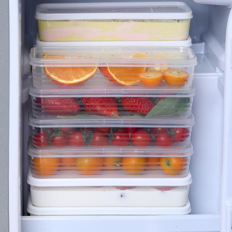 Свежая коробка для лапши Пластиковая запечатанная коробка для хранения продуктов Прямоугольный контейнер для фруктов Холодильник Хранение Кухонные принадлежности Домашний инструмент