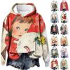 Women's Casual Fashion Christmas Printing Long Sleeve O-Neck Pullover Hoodies
