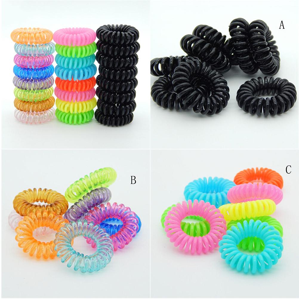10 Pcs Plastic Hair Ties Spiral Hair Ties No Crease Coil Hair Tie Ponytail
