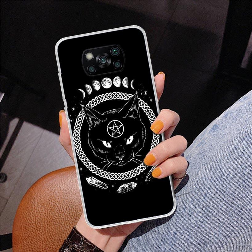 Witch And Cat Colorful Cute Phone Case For Xiaomi Poco X7 X6 X5 Pro F7 Ultra Redmi 15C 15 13C 13 12C 12 10 10A 10C 9 9A 9C 9T Co