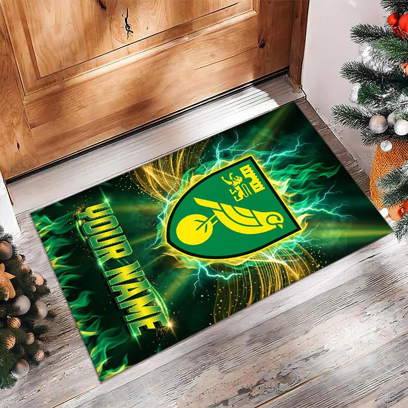 Norwich City Printed Crystal Velvet Rug Non‑Slip Crystal Velvet Carpet For Sofa Bedroom Indoor Home Decoration